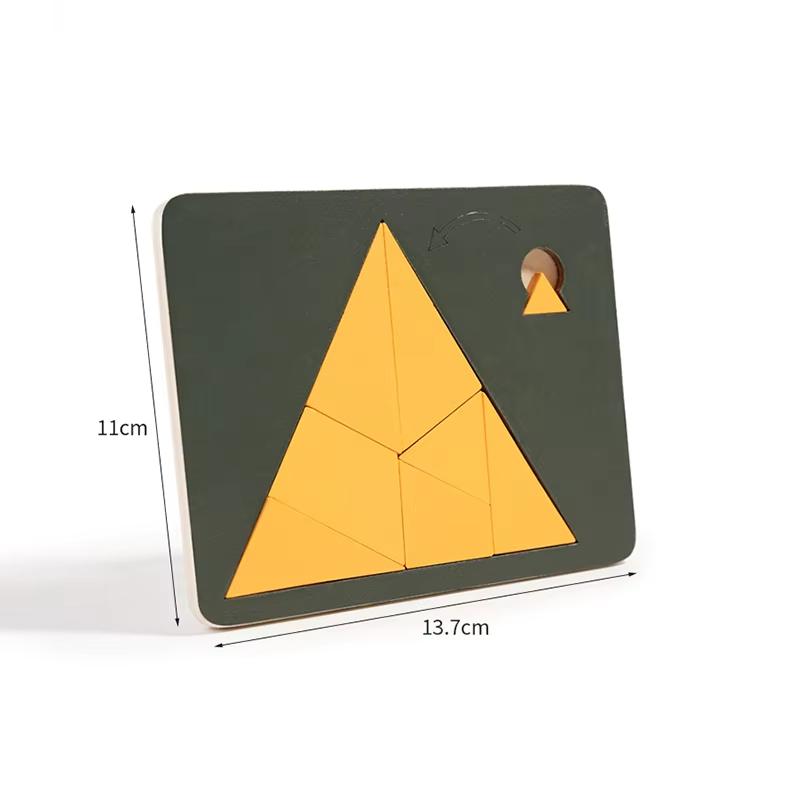 Wooden Geometric Puzzles Challenge Impossible Brain Burning Decompression IQ Tangram Brain Teasers Jigsaw Puzzle for Adults Kids