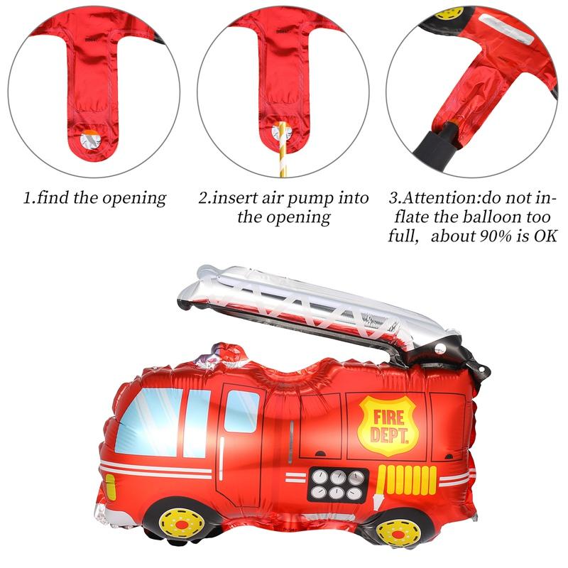 Feuerwehr Geburtstagsdeko Für 6 Jahre Jungen – Komplettset Mit Ballons, Banner & Cake Toppern | Feuerwehrauto-Thema Partydekoration