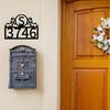 Custom Metal House Number Plate, Personalized Address Sign for Home Office Garden Decor, Elegant Laser Cut Design