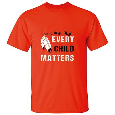 Every Child Matters Casual Printed Round Neck Loose Cotton Short Sleeved Top T-Shirts Unisex
