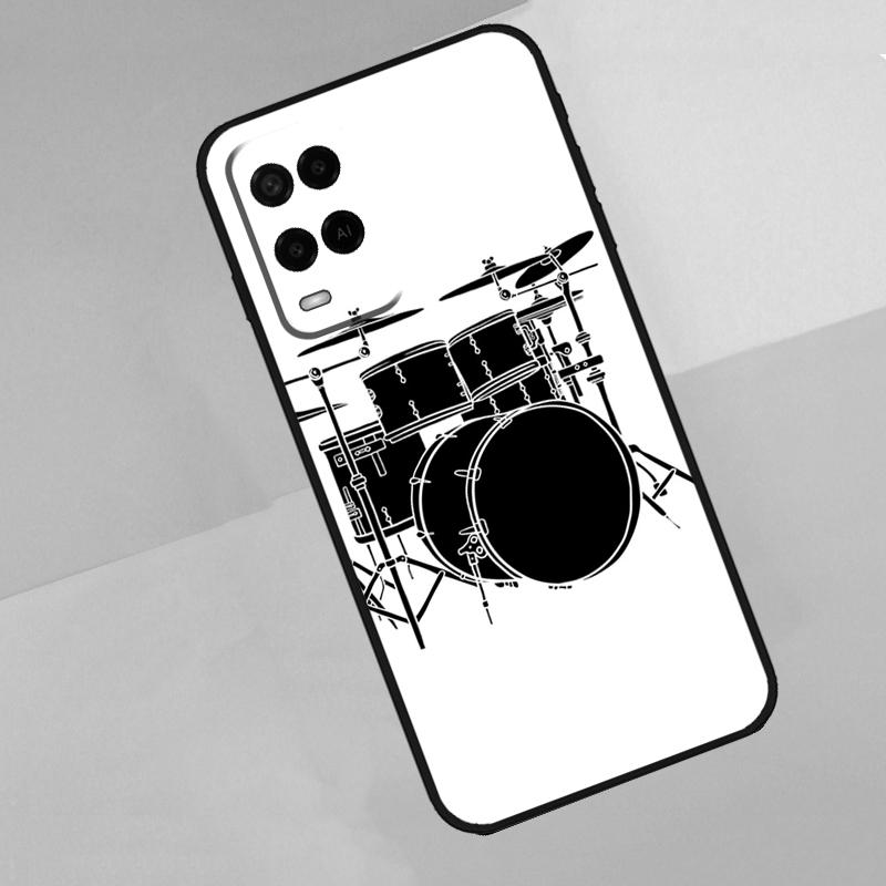 Musical Instrument Drum For Oppo A74 A94 A54 A80 A78 A98 A40 A60 A18 A38 A58 A15 A17 A77 A57S A16 A76 A96 Phone Case