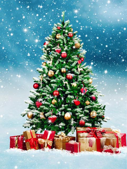 Diy 5d Full Diamond Malba Výšivka Čtvercová Kulatá Vrtačka Vánoční Strom Zvonek Mozaika Nábytek Dekorace Ruční výroba Hobby dárek