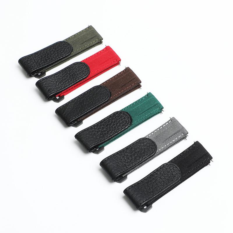 Rolex 20mm Nylon Canvas Leather Watch Band
