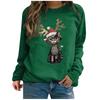 Women's Cat Print Sweater Long Sleeve Top wTWomen's Clothing