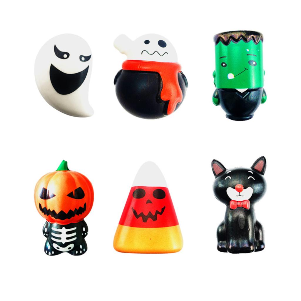 6-Pack Halloween Slow Rising Toys - Funny Creative Stress Toys for Party Favors and Gifts