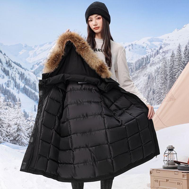 Winter Thickened Warm Workwear Down Cotton Coat with Fur Collar Loose Korean Style Jacket