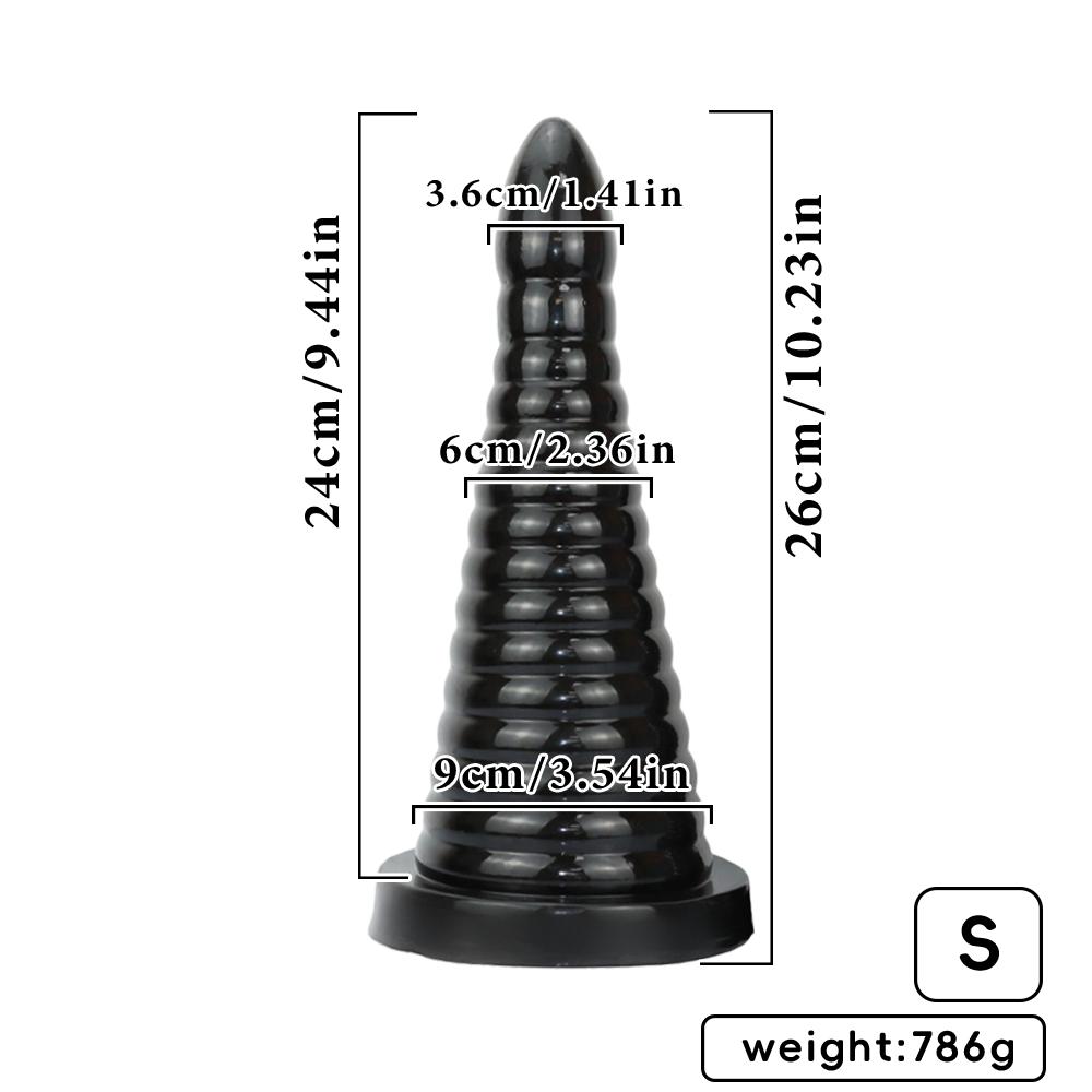 S/L Pagoda Jumbo Suction Cup Large Anal Plug, Oversized Threaded Anal Plug Bead Anal Expander Female Masturbator Adult 18+