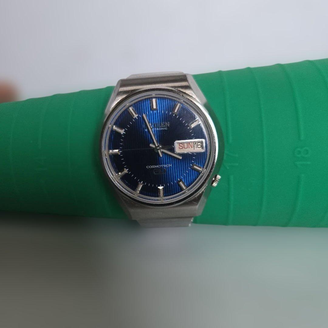 CITIZEN COSMOTRON Watch Blue Dial Vintage