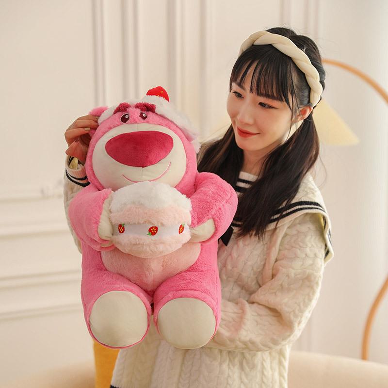 95CM Super Big Size Disney Cake Lotso Stuffed Animal Doll Plushies Kawaii Room Decoration Toys Children Birthday Christmas Gift