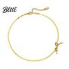 Hypoallergenic Alloy Jewelry Bow Choker Necklace Earrings Women Dangle Long