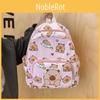Printting Capybara Cartoon Backpack School Bag For Cute Kids Gift Breathable