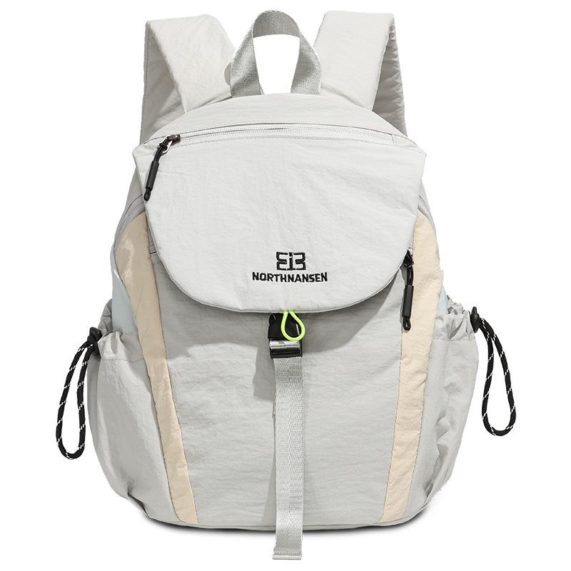 

Casual Flap-over Travel Backpack for Students - Solid Color, Simple Design, Compact Size 27*15*34 cm