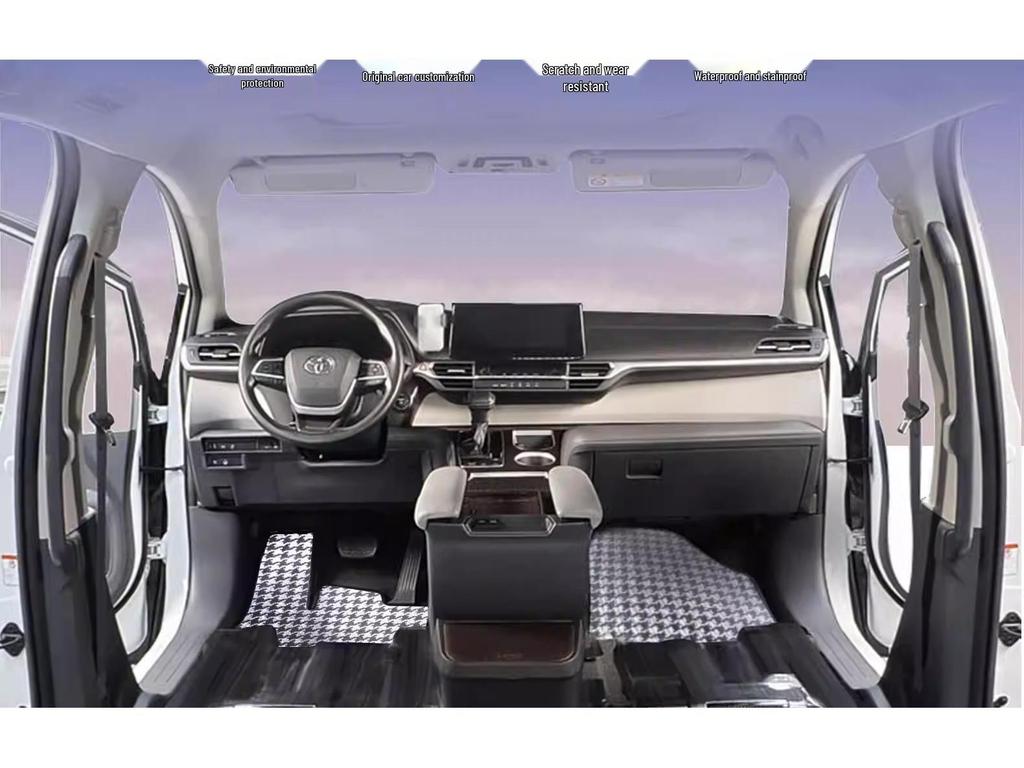 Siene Grevia Anti-Slip Carbon Fiber Car Mats - Wear & Dirt Resistant