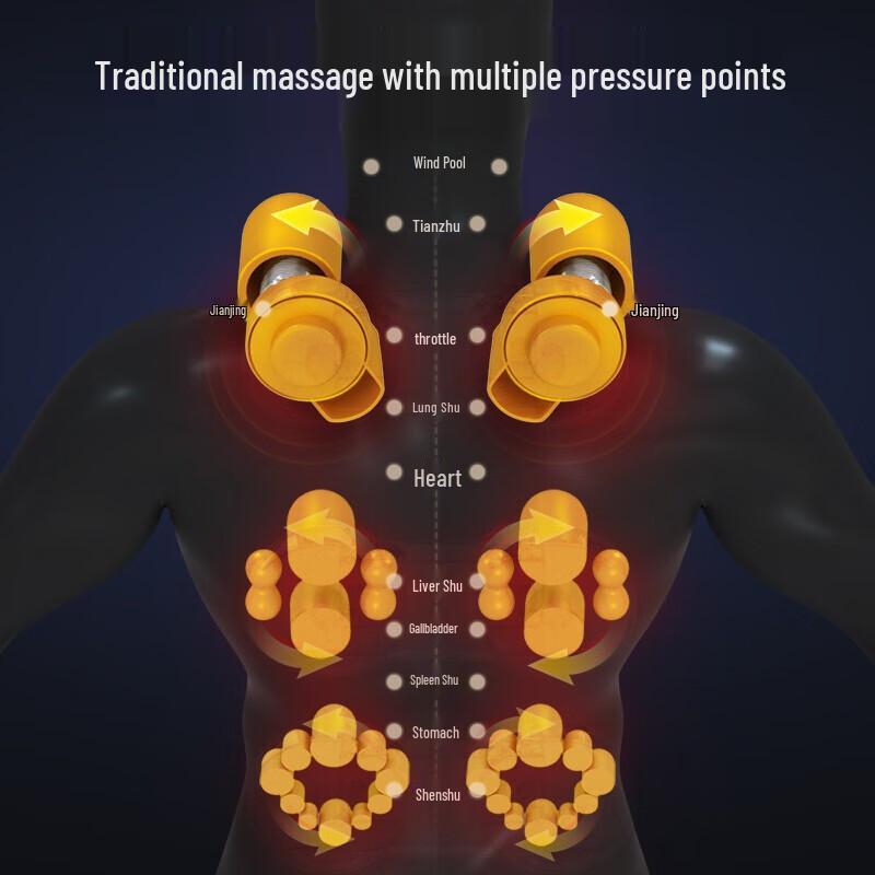 AUX Ergonomic Multi-Region Kneading Massage Pillow