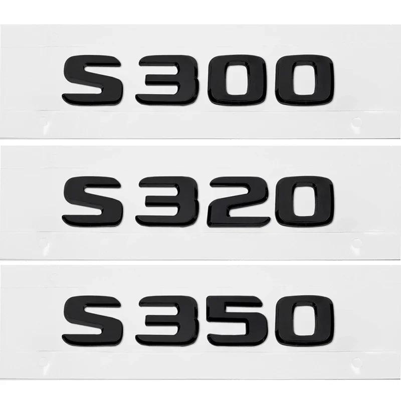 ABS Car Stickers Tail Box Letters Emblem for Mercedes Benz S55 S63 S200 S220 S250 S260 S300 S320 S350 Rear Trunk Badge Decals DY6