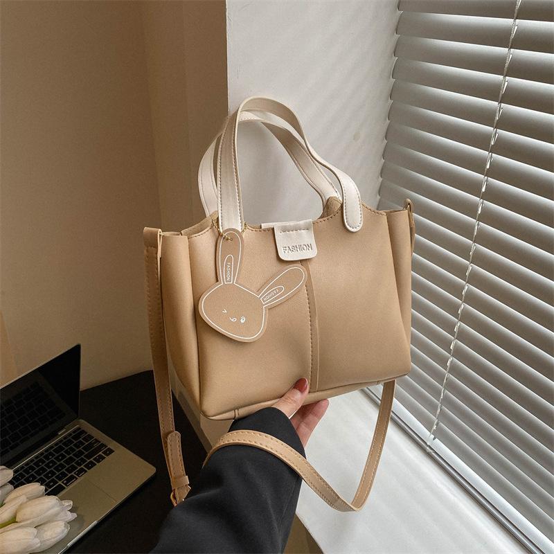 2025 Summer New Fashion Simple Large Capacity Portable Bucket Bag Feeling Foreign Small Bag Women's Shoulder Messenger Bag