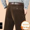 Men's Corduroy High-Waisted Loose Casual Trousers for Autumn/Winter (50+, Large Size)