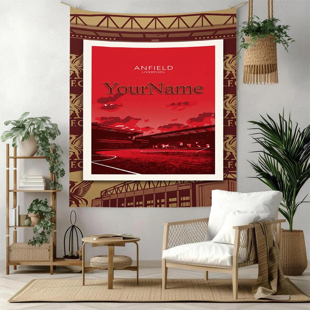 Liverpool Custom Your Name Wall Decor Tapestry Art For Pet Memorial Birthdaywedding Party Backdrop Family Gift