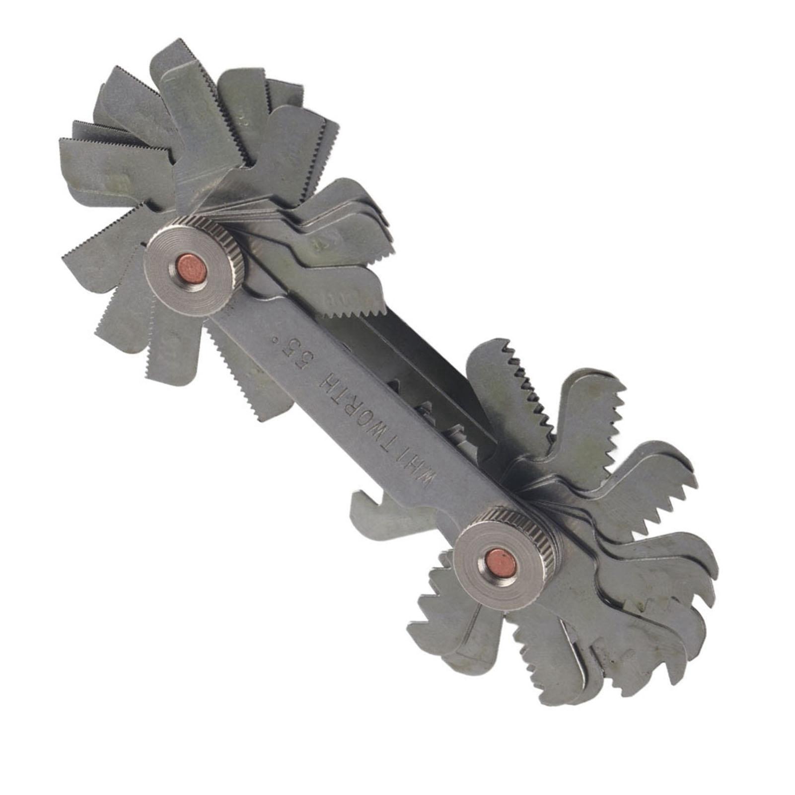 

52 шт. нержавеющая резьбовая пробка для измерения шага резьбы 60 и 55 градусов (Метрическая и имперская система)