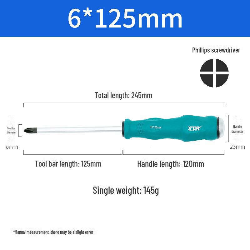 Dual-Purpose Mini Screwdriver Set: Single-use Cross & Flat Head, Magnetic Core, Impact-Resistant