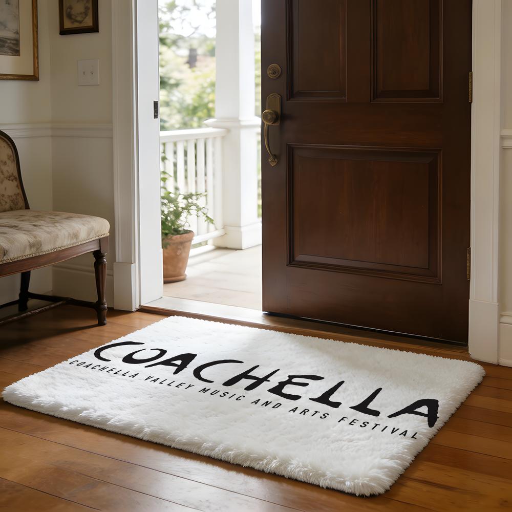 CCoachella Valley Music And Arts Festival Floor Mat Soft Flannel Absorbent Mat Non-Slip Rug Home Bedroom Bathroom