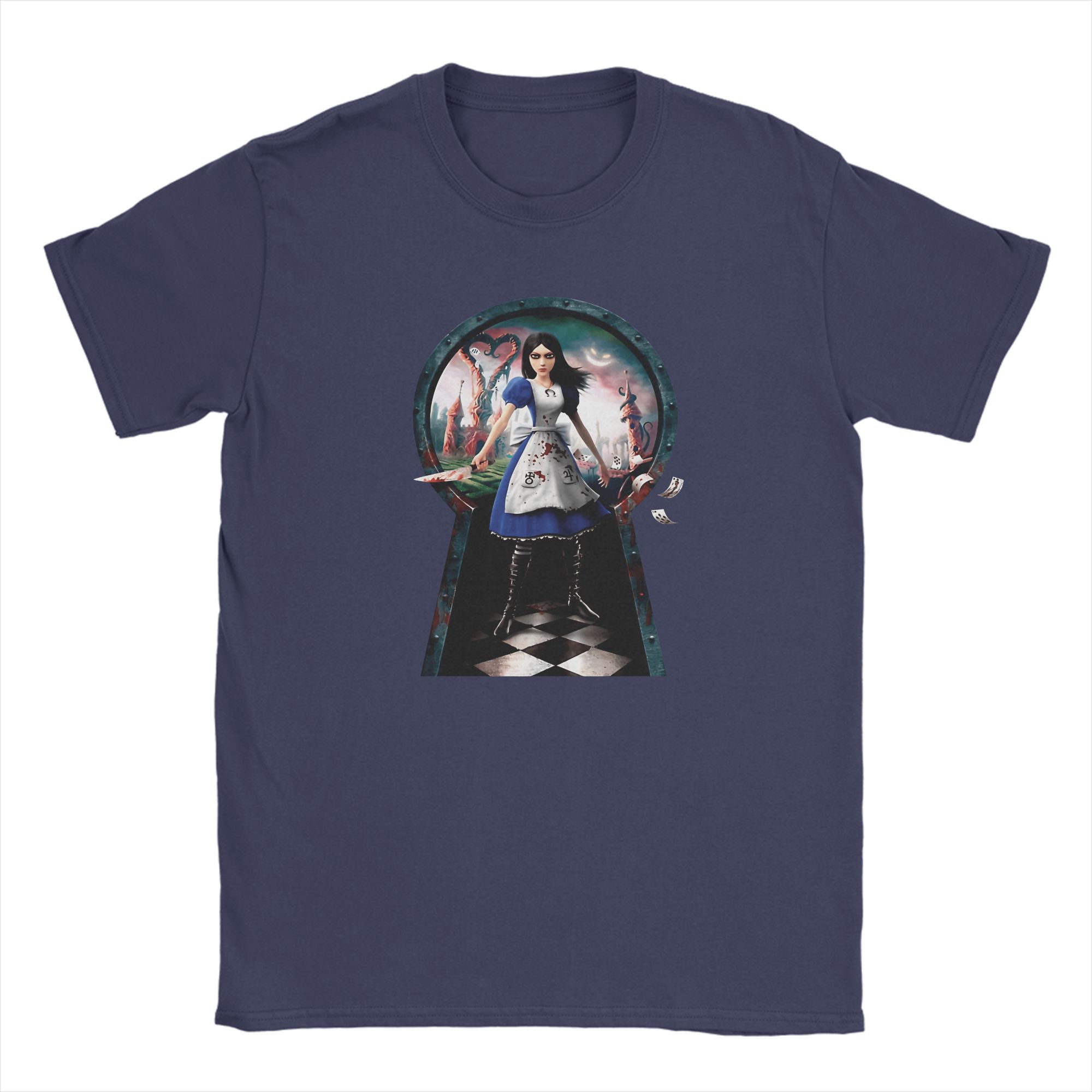 

Game AAlice Madness Returns Unisexs T Shirts Vintage Tees Short Sleeve Crewneck TShirt 100 Cotton New Arrival Clothes 4XL
