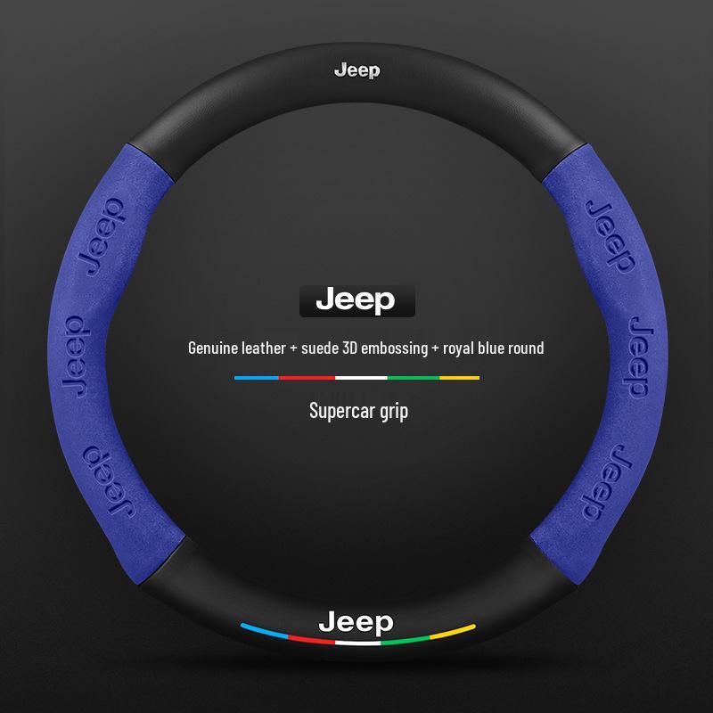 Jeep Steering Wheel Cover for Compass, Renegade, Cherokee, Wrangler, Commander, Gladiator