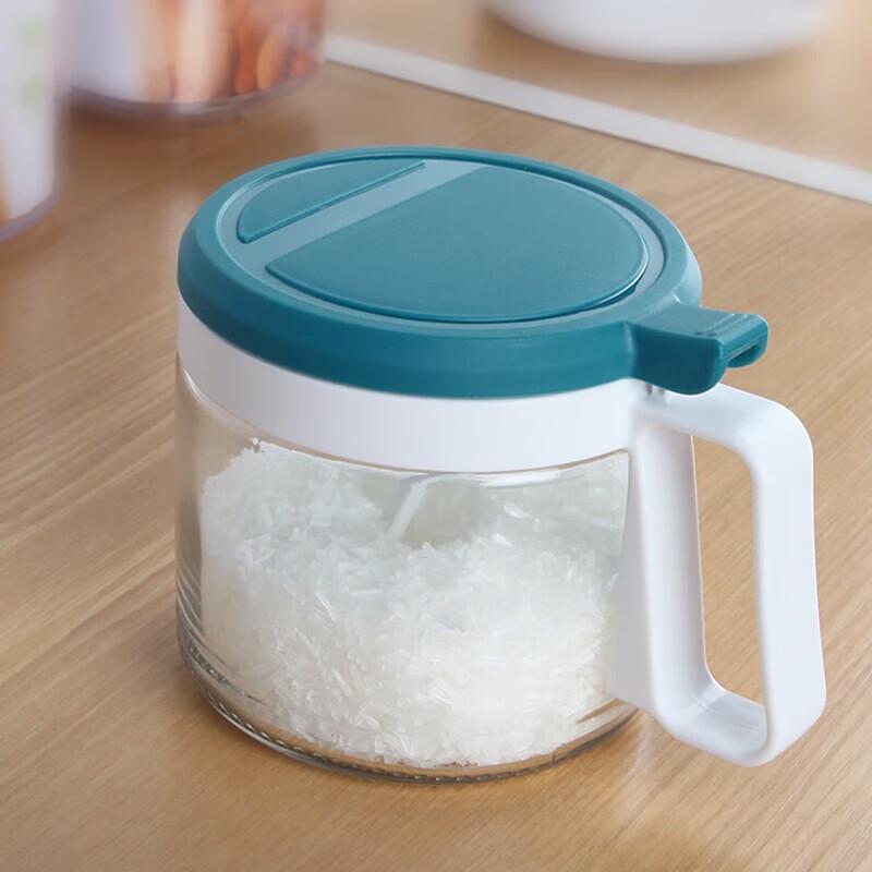 CHAHUA 6011 Round Glass Seasoning Jar with Press-Open Lid