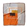 New Square Scarf for Women's Small Silk Scarf Satin Imitation Silk Geometric Print Spring and Summer Thin High-end Versatile Scarf Scarf
