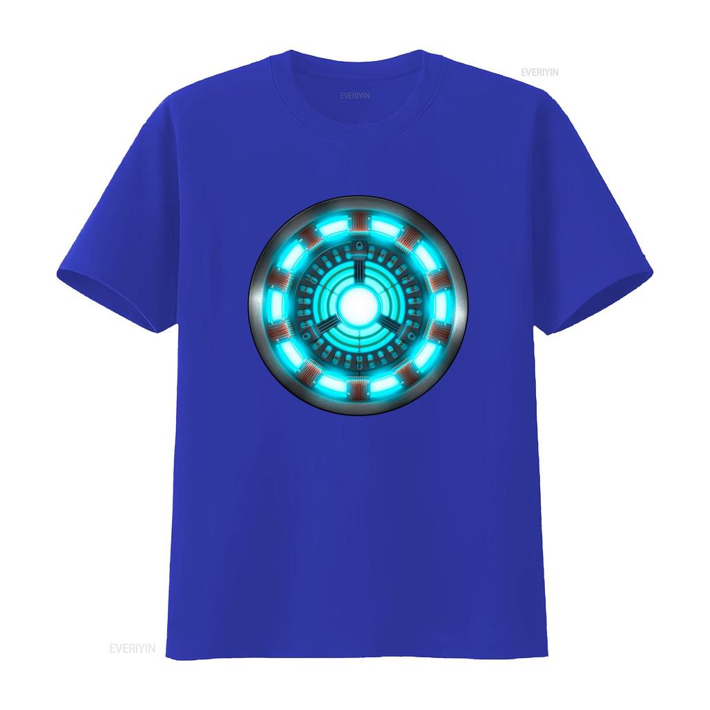 Arc Reactor Fun Design Mens T Shirt Cool Sci Fi Inspired Print for Tech Lovers Vintage Washed Casual Stylish Streetwear Unisex