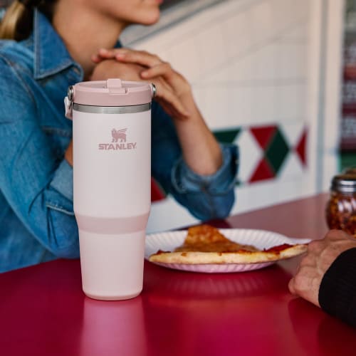 STANLEY Ice Flow Flip Straw 2.0 Rose Quartz Vacuum Tumbler, 0.88L, Insulated Water Bottle, for Sports and Outdoors, Warranty Included (Authentic Japan
