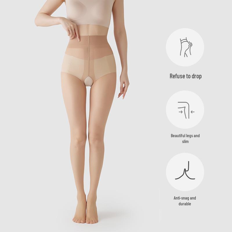0D Air T-gear Open Crotch Stockings: Pure Desire for Tall Women, No-removal, Summer Sexy Wear