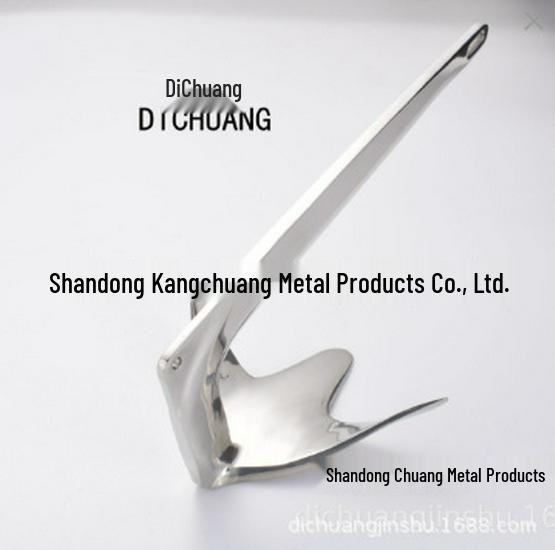 316 Stainless Steel Marine Bruce Anchor - 5KG/6KG Yacht Boat Mooring, Mirror Finish