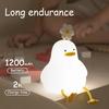 Lampe De Nuit En Forme De Canard En Silicone Pour Enfant, Avec Minuterie, Rechargeable Par USB, Tactile À Gradation, Pour Chambr