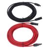 2pcs 12AWG 4mm2 Solar Panel Extension Cable Black Red Solar Adaptor Extension Cable with Female