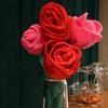 Fashion Artificial Flower Branch Red Simulation Plush Rose Rose Flower Bouquet  Birthday Gift