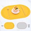 Premium Oval Leather Dining Placemat Set