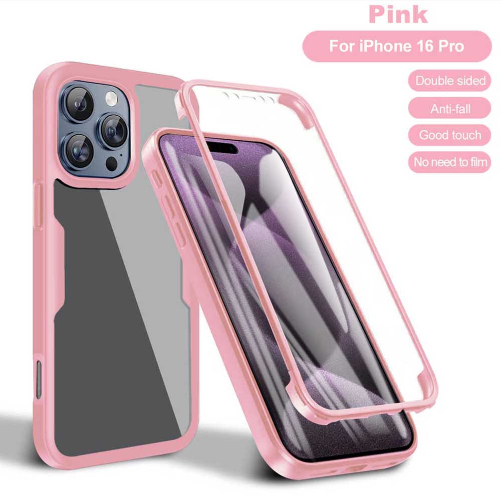 For iPhone 16 Pro Max 360 Full Body Screen Protector Transparent Case For iPhone 16 Pro 16E 16Plus Phone Cover