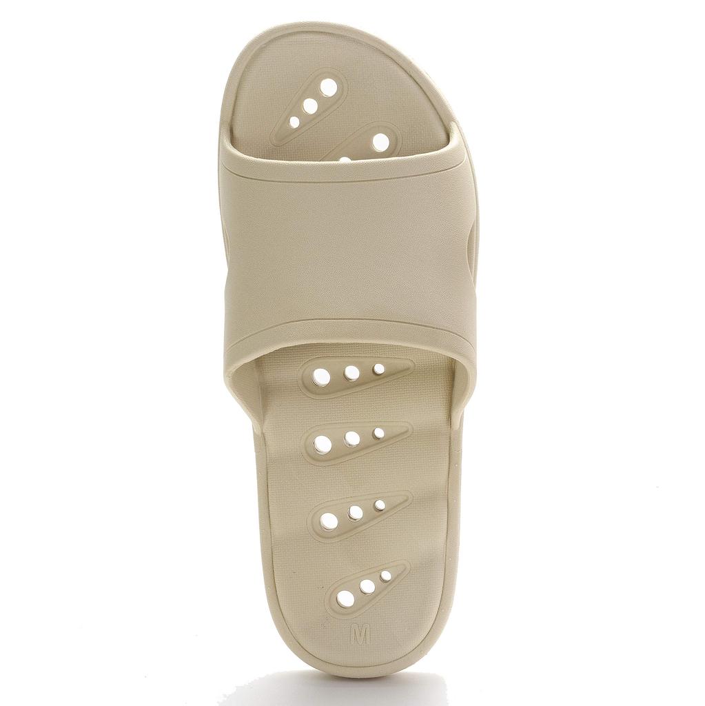 KOCOTA Balcony Sandals with Perforated Light XL Shrink-Resistant Soles, Water-Resistant Slippers, Unisex, Khaki,