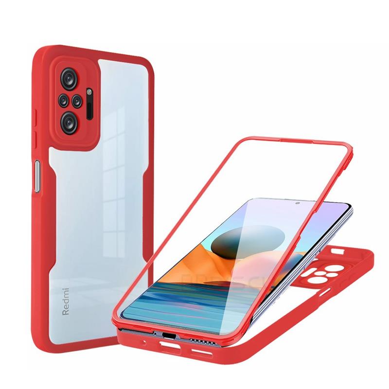 360 Degree Phone Case For Xiaomi Redmi Note 11 Pro 12 5G 11S 10 10T 9 Redmi 12C A2 10C 10A 9C 9A 9T Transparent Cover Protector