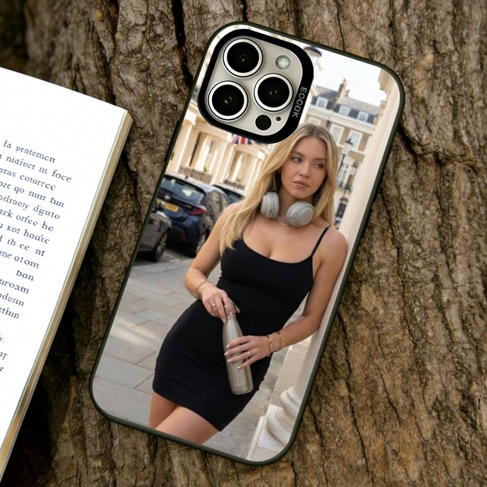 Sydney Sweeney Phone Case For iPhone 17,16,15,14,13,12,11 Plus,Pro Max,XS,Colorful Silver Phone Case Funda Cover