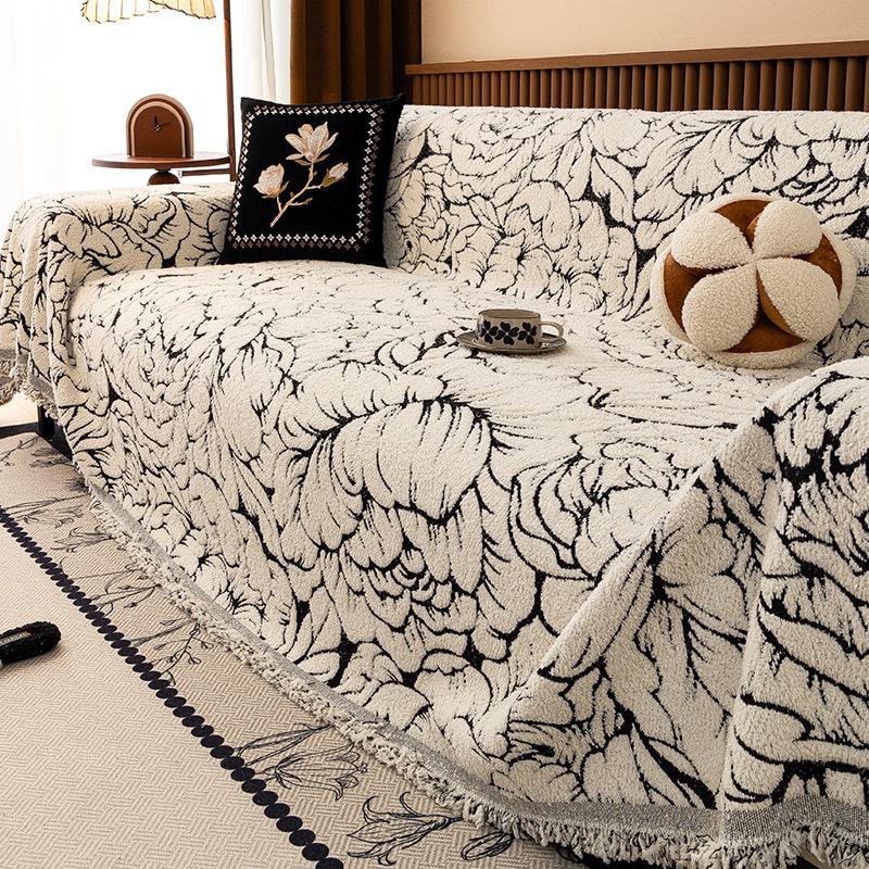 2025 New Autumn and Winter Plush Sofa Cover Cloth Towel, Simple Modern Anti-cat Scratching Sofa Cushion, a Whole Full Cover Cover