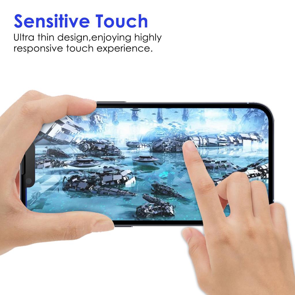 For iPhone 14 Pro 6.1 inch Anti-explosion Black Edge Screen Protector HD Clear Anti-Fingerprint Full Glue AGC Tempered Glass Film