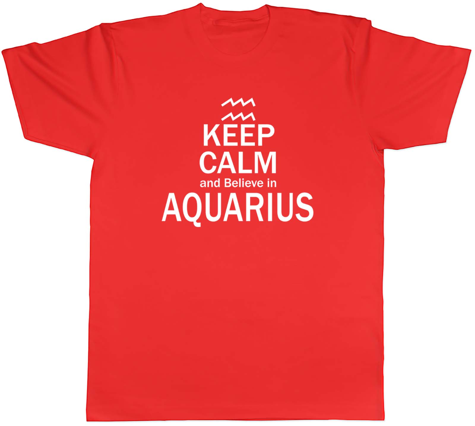 Keep Calm and Believe in Aquarius Unisexs Unisex TShirt Tee S