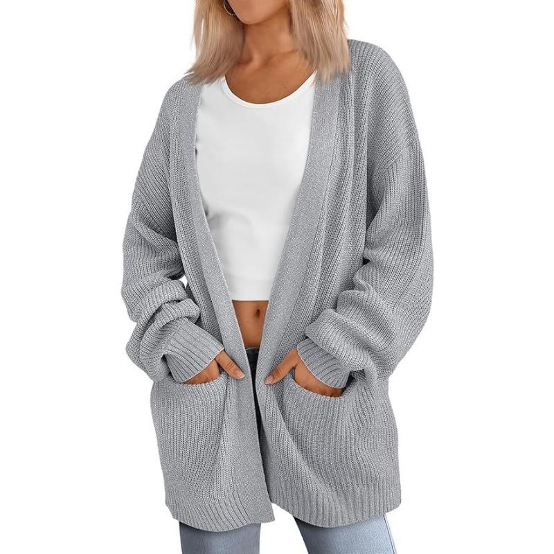 Women S Long Knit Cardigan V Neck Loose Fit Sweater Coat