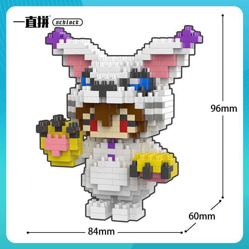 Digitální monstrum Agumon Gabumon Mini stavebnice Piyomon Greymon DIY Mikro cihličky Tentomon Gomamon Figurky Hračky Pro děti Dárek