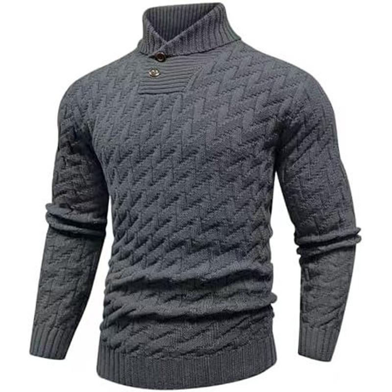 Europäischer Herrenpullover Strickpullover Mode Rundhals Slim Pullover Herrenbekleidung