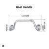 Marine 316 Stainless Steel Handrail Through Hole Blind Hole Fittings Boat Handle Wave Safety Handrail Yacht Speedboat