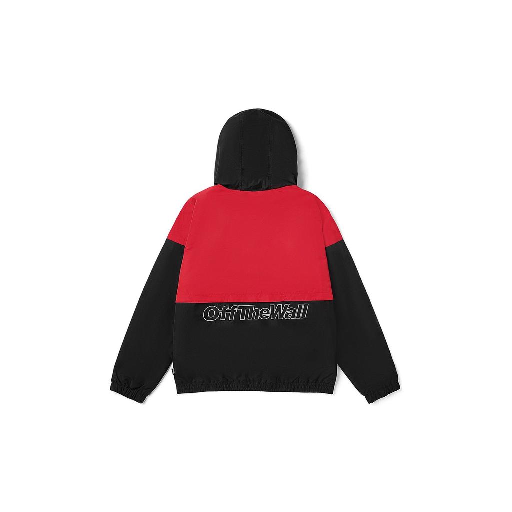 Vans Giacca Felpa Sportiva Color Block con Stampa Lettere Unisex Giacche Rosso VN0A489VIZQ
