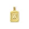 2pcs Letter Brass Charm Pendant 18K Gold Plated Rectangle " A-Z "Pendants For DIY Making Necklace Jewelry Findings  27mm X 16mm